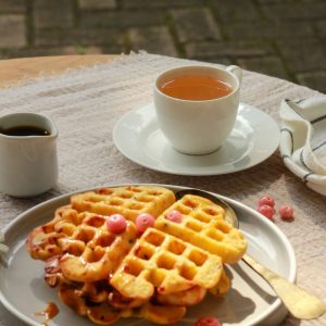 waffle and coffee